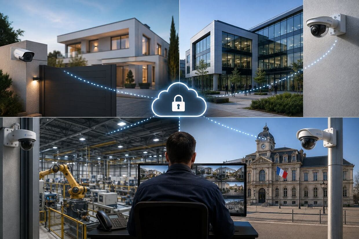 Sites résidentiel, tertiaire, industriel et collectivité connectés à la supervision Netview Security